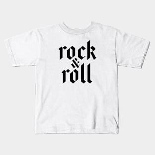 rock and roll logo Kids T-Shirt